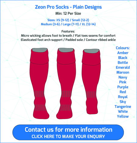 Zeon custom made sports socks