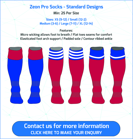 Zeon custom made sports socks