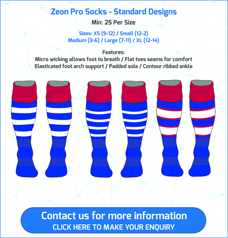 Zeon custom made sports socks