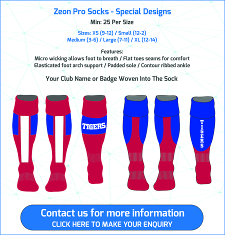 Zeon custom made sports socks